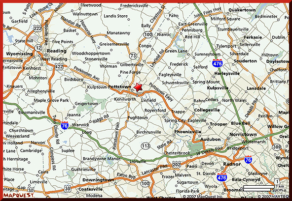Map of Pottstown, PA and vicinity